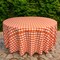 Gingham Checkered Round Tablecloth Spun Polyester Double Sided